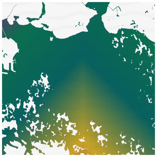 The mapalette “Hạ Long, in negative”