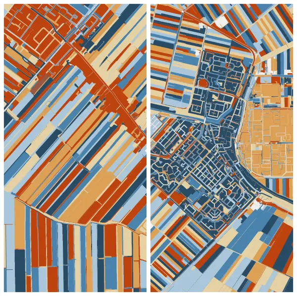 The mapalette “Zegveld, in strips”