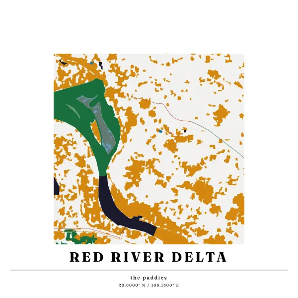 The mapalette “The Red River, in paddies”