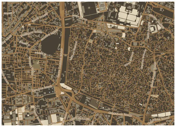 The mapalette “Lahore, atlas plate”