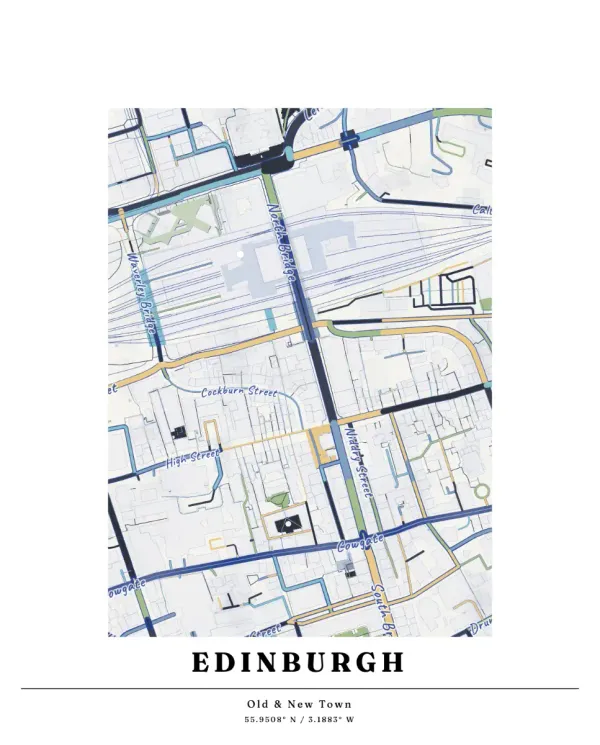 The mapalette “Edinburgh in biro”
