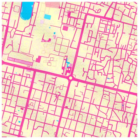 Barbie’s Pink City, painted in Mapalette