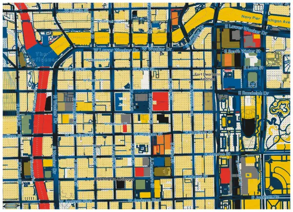 The mapalette “Chicago, Bauhaus weave”