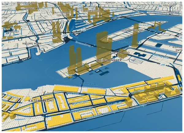The mapalette “Rotterdam on linen”