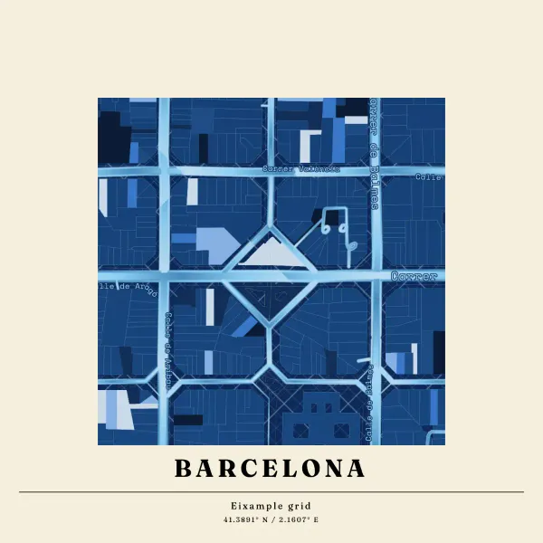 The mapalette “Eixample blueprint”