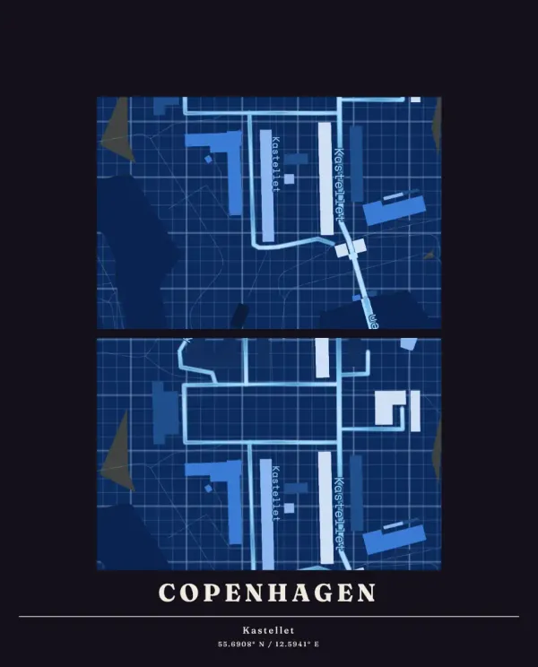 The mapalette “Kastellet blueprint”