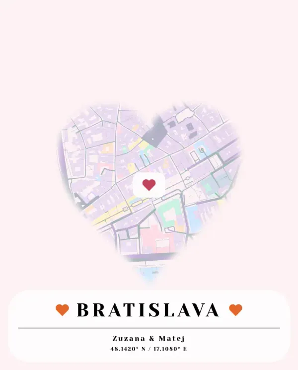 The mapalette “Bratislava, under the castle”