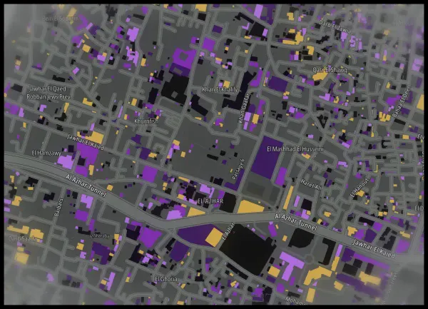 The mapalette “Wakanda, buildings only”