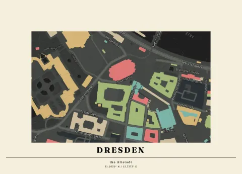 Preview of Dresden, buildings inked