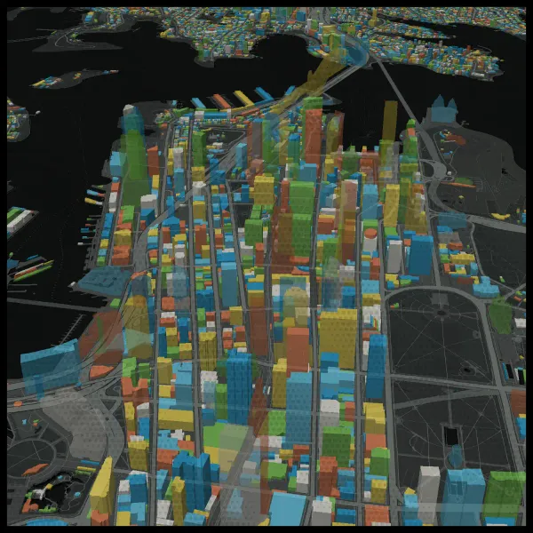 The mapalette “Sydney, blocks in pool blue”