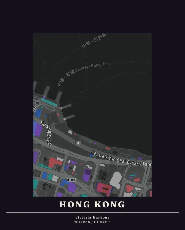 The mapalette “Hong Kong, blocks lit”