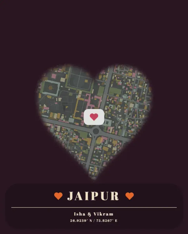 The mapalette “Jaipur, the pink walls”