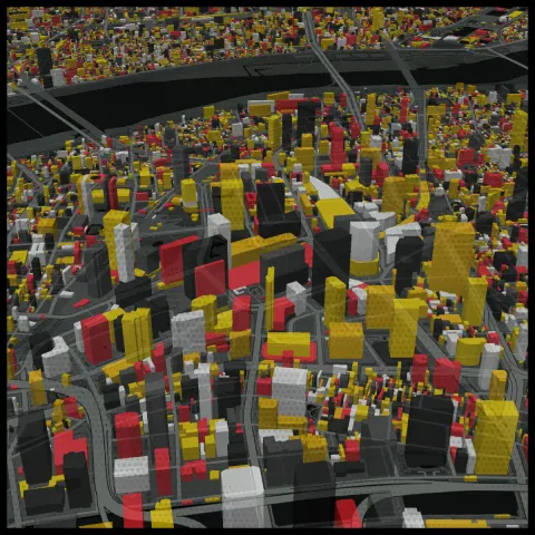 Preview of Osaka, blocks in yellow