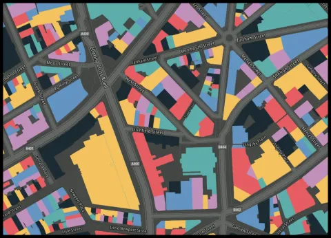 Preview of Soho, blocks inked