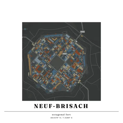 Preview of Neuf-Brisach, in buildings