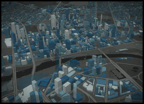 Preview of Melbourne, towers glazed