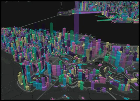 Preview of Hong Kong, blocks lit