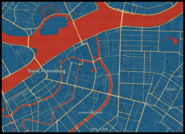 The mapalette “Chagall’s St. Petersburg”