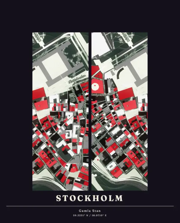 The mapalette “Gamla Stan in chalk”