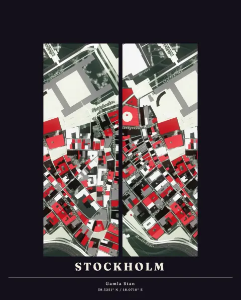 Preview of Gamla Stan in chalk