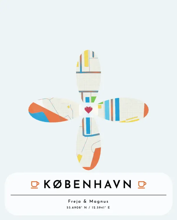 The mapalette “Copenhagen, hygge”