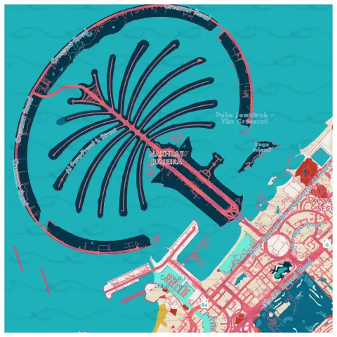Preview of Palm Jumeirah, reef colour