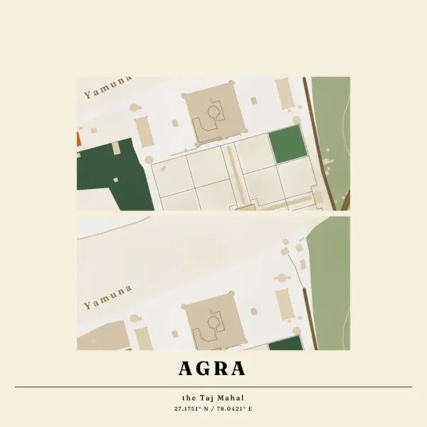 The mapalette “Agra on cream”