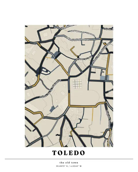 Preview of Toledo, cross-hatched