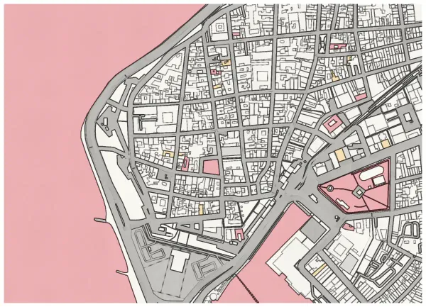 The mapalette “Cartagena, drawn in line”