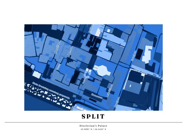 The mapalette “Split, duotone blue”