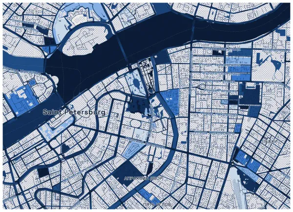 The mapalette “St. Petersburg, two inks”