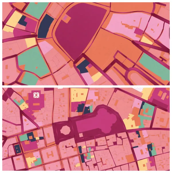 The mapalette “Siena, duotone rose”
