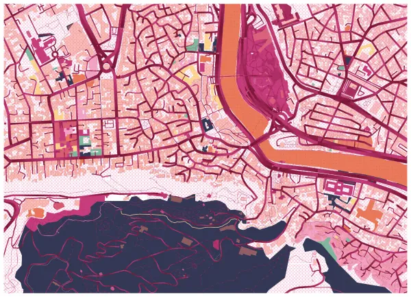 The mapalette “Tbilisi, two inks”