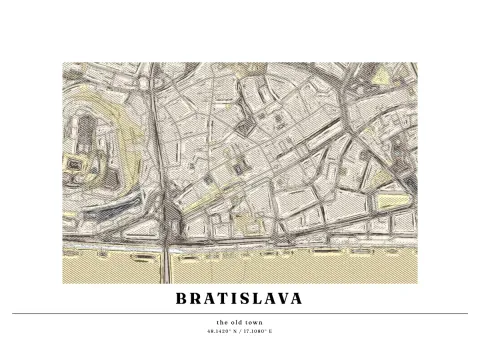 Preview of Bratislava, engraved