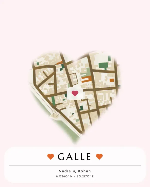 The mapalette “Galle, inside the walls”