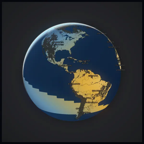 The mapalette “From orbit”