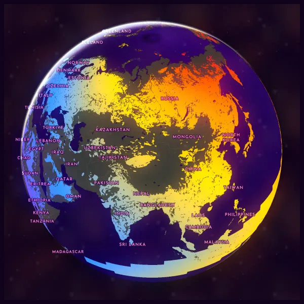 The mapalette “Neon Asia”