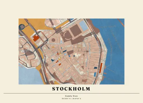 Preview of Stockholm in gouache