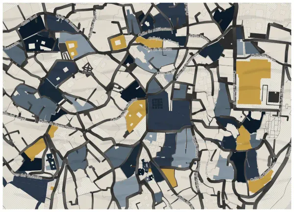 The mapalette “Toledo in ink and water”