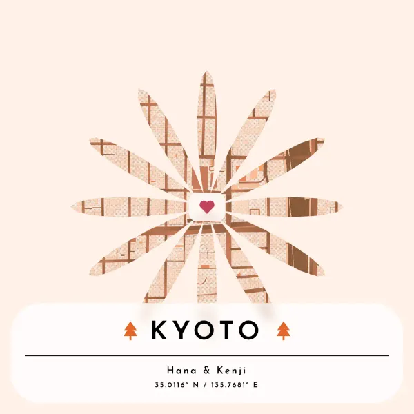 The mapalette “Kyoto in blossom”