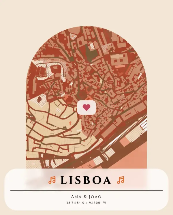The mapalette “Lisbon, saudade”