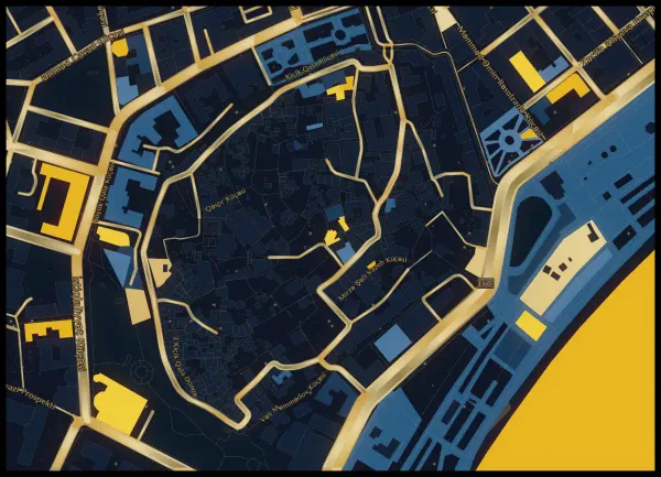 The mapalette “Baku at midnight”