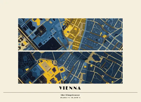 The mapalette “Vienna at midnight”