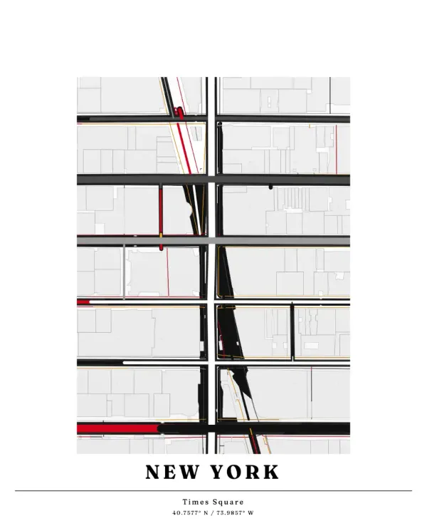 The mapalette “Midtown, minimal ink”