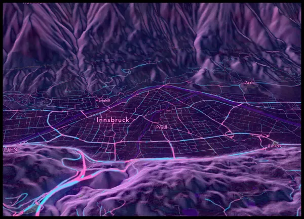 The mapalette “Innsbruck, wired”