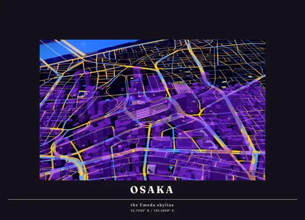 The mapalette “Neon Umeda”
