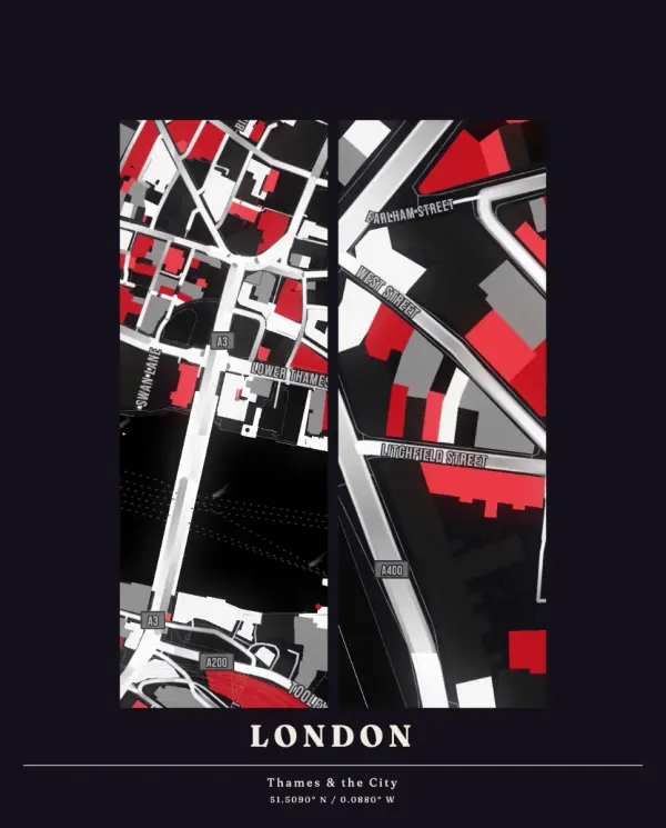 The mapalette “The City in noir”