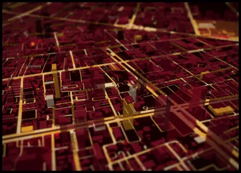 Preview of Bangkok, lit red