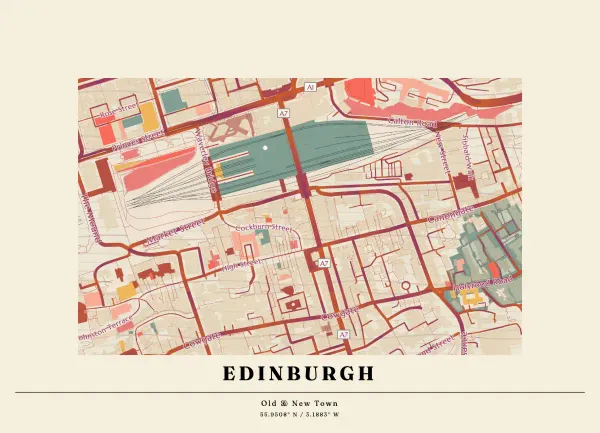 The mapalette “Edinburgh, surveyed”