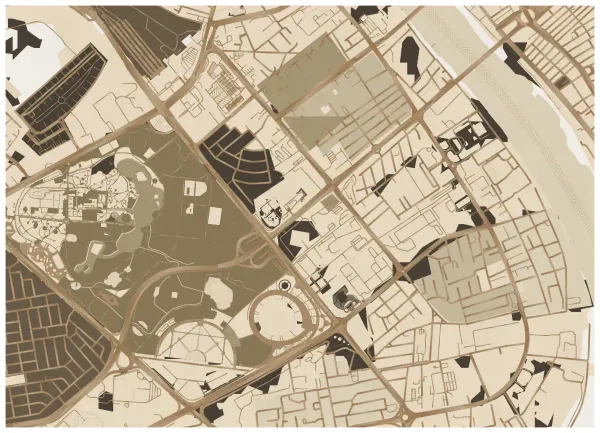 The mapalette “Baghdad on sand”
